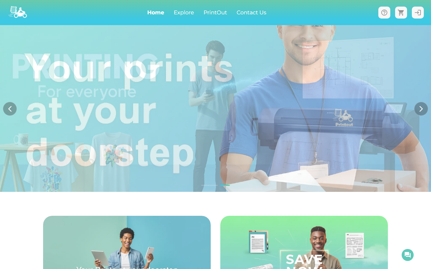 PrintOut website preview